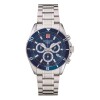 Reloj Swiss Alpine Military Sentinel 7073.9135 para hombre con correa de acero Azul