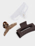 Broches Sets Set por 3 Set De Broches Combinados - Marron Chocolate