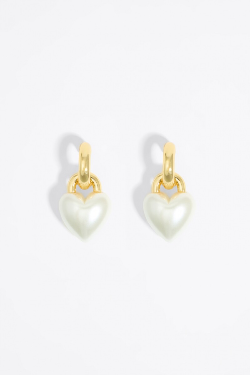 PENDIENTES ARO CON CORAZÓN PER Oro