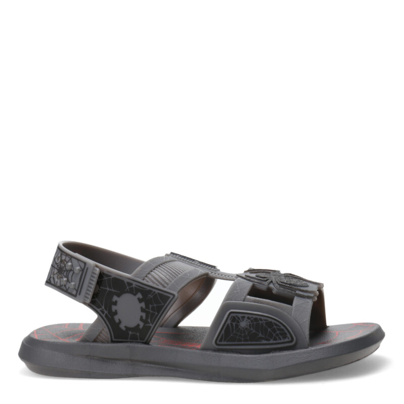 Sandalias Infantiles Marvel Buggy Spiderman Gris - Negro - Rojo