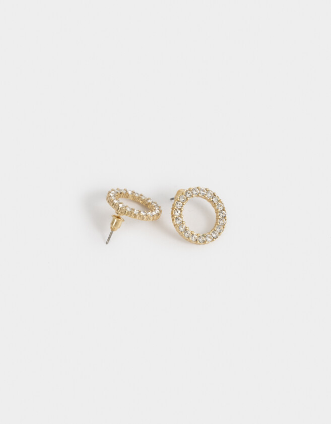 Aros Pasantes Con strass Aros Con Strass - Dorado