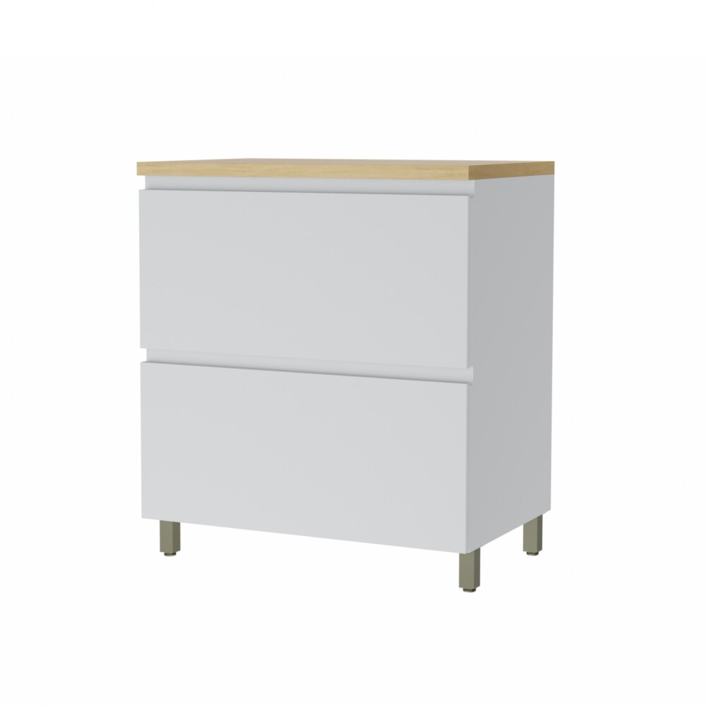 Bajo mesada 80 cm 1 Puerta Basculante 1 cajón - Rainha Blanco