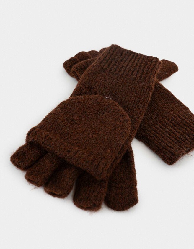 Guantes Varios Guantes Tejidos Mitones - Marron Chocolate