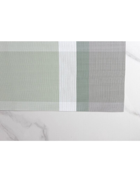 INDIVIDUAL PVC 45x30CM CUADROS TONOS VERDE INDIVIDUAL PVC 45x30CM CUADROS TONOS VERDE