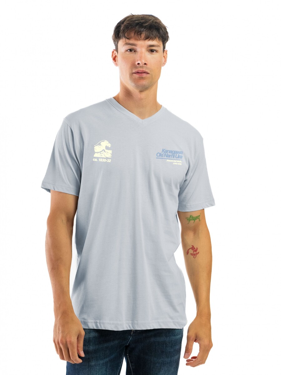 Remera Estampada C/V BGDH REVB-21 - Jean/ Diseño 021 