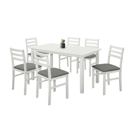 Juego de Comedor 6 sillas New Starter Blanco