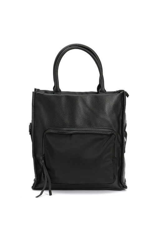 Cartera con bolsillo frontal Negro