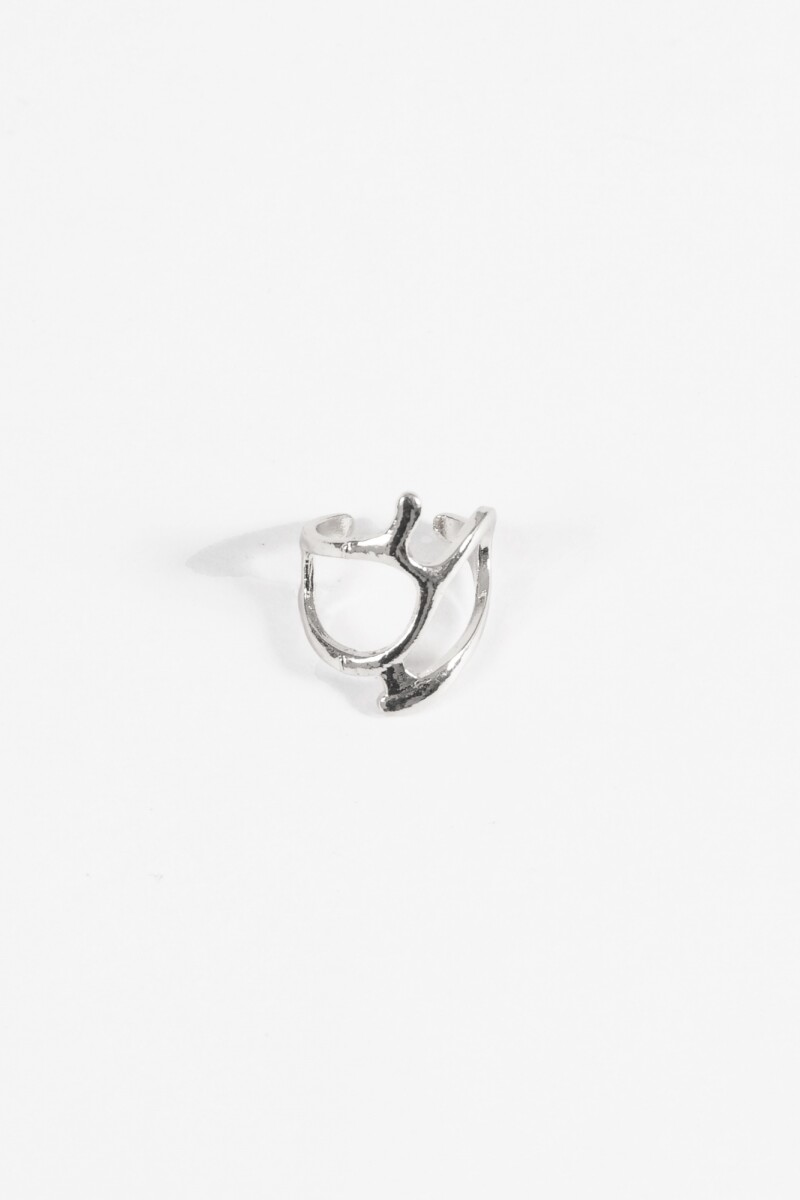 Anillo metallic plateado