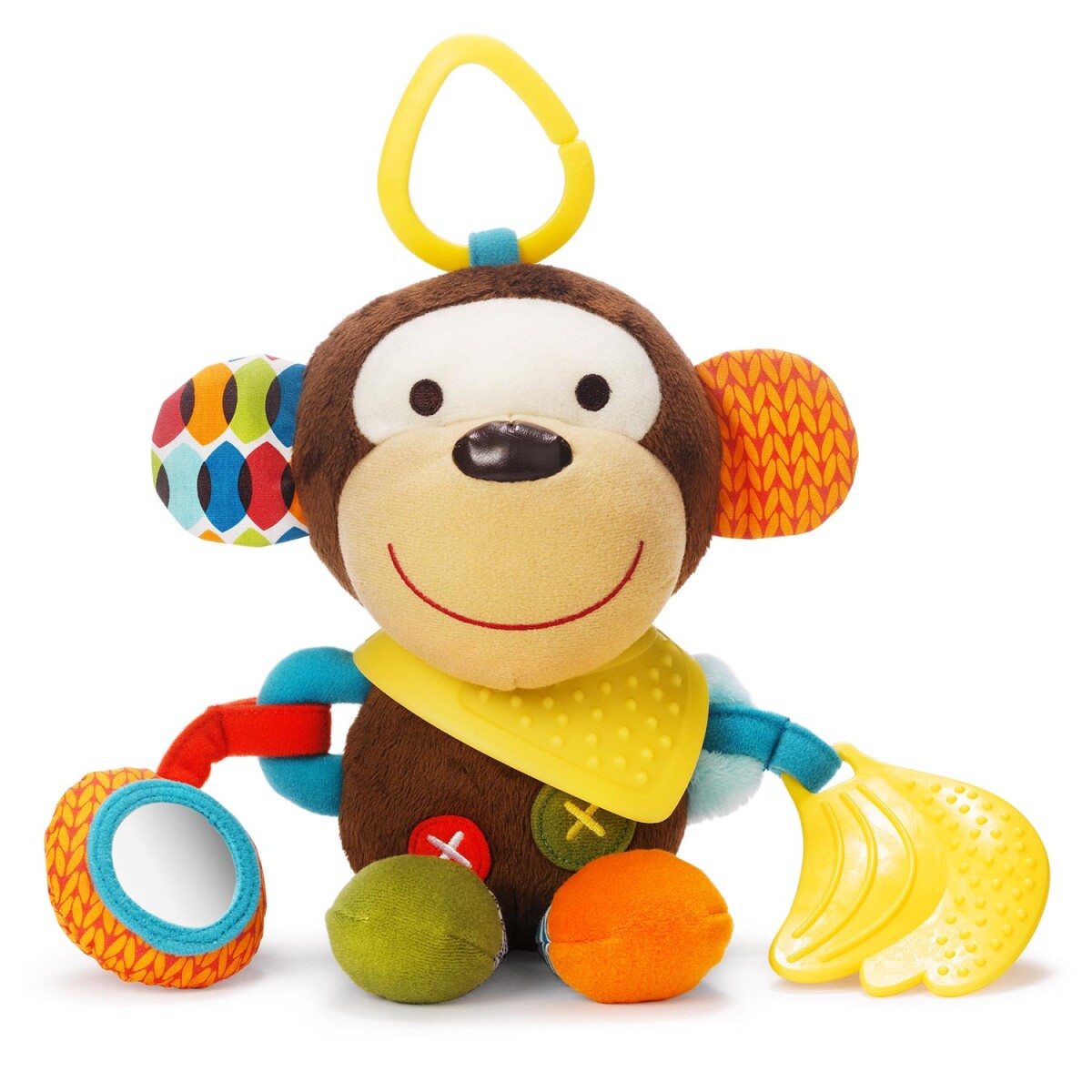 Peluche colgante multisensorial, diseño mono 