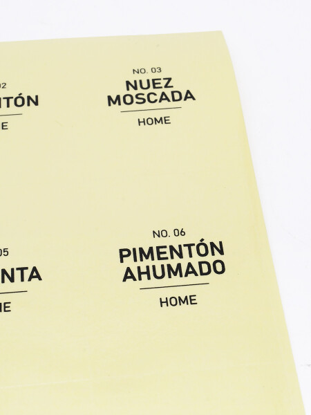 STICKERS CONDIMENTOS VINTAGE PACK X2 BLANCO