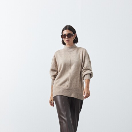 POLERA ISLAND Beige Melange