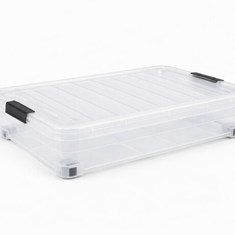 Caja Organizadora Con Ruedas 42 Litros Bajo Cama 60x42x17 Transparente
