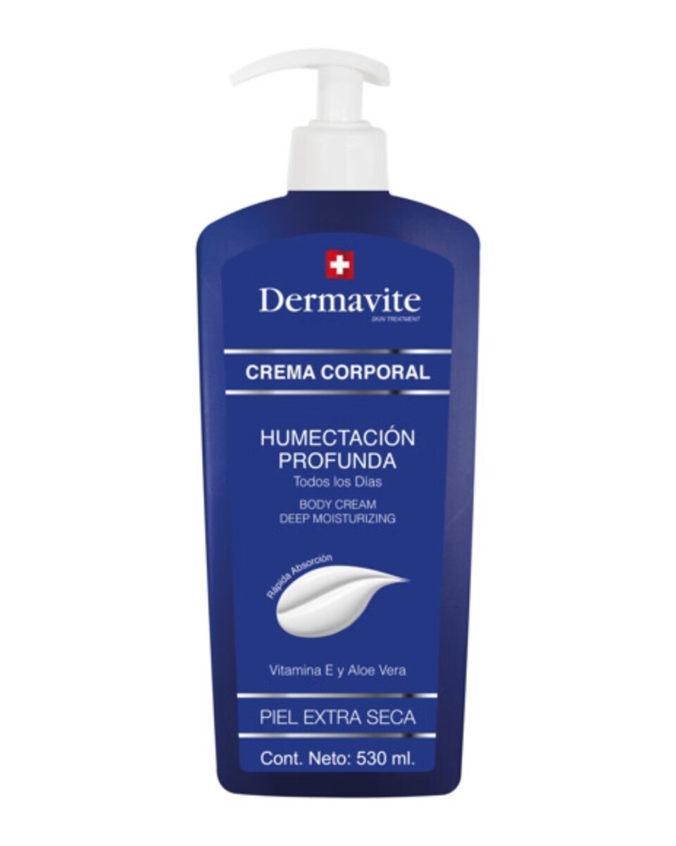 Dermavite Crema Corporal Humectación Profunda con Vitamina C y Aloe Vera 530 ml | Hidratación Natural
