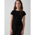 SS VARIEGATED RIB TEE BLACK