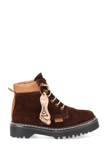 Bota Clásica Línea KIKO'S Cuero Gamuza Chocolate