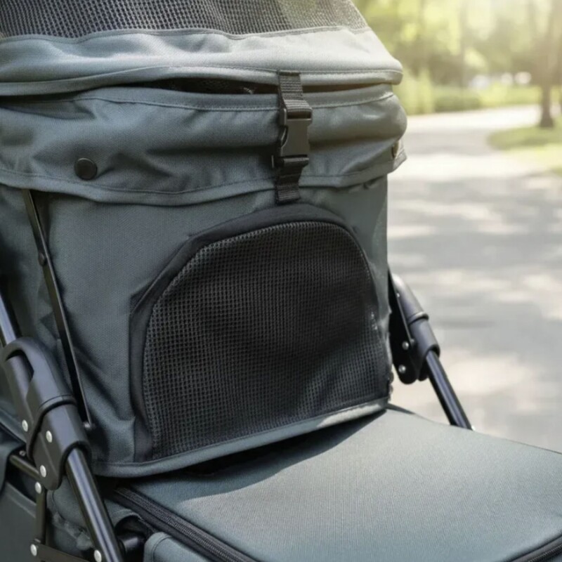Coche Para Mascotas Beepet Duopet Doble Gris Coche Para Mascotas Beepet Duopet Doble Gris