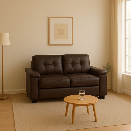 Sillon 2 cuerpos Eco Cuero Chocolate