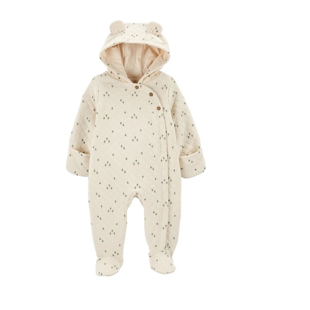 Enteritos Carters Algodón forrado de abrigo con pie 3M Tree Beige