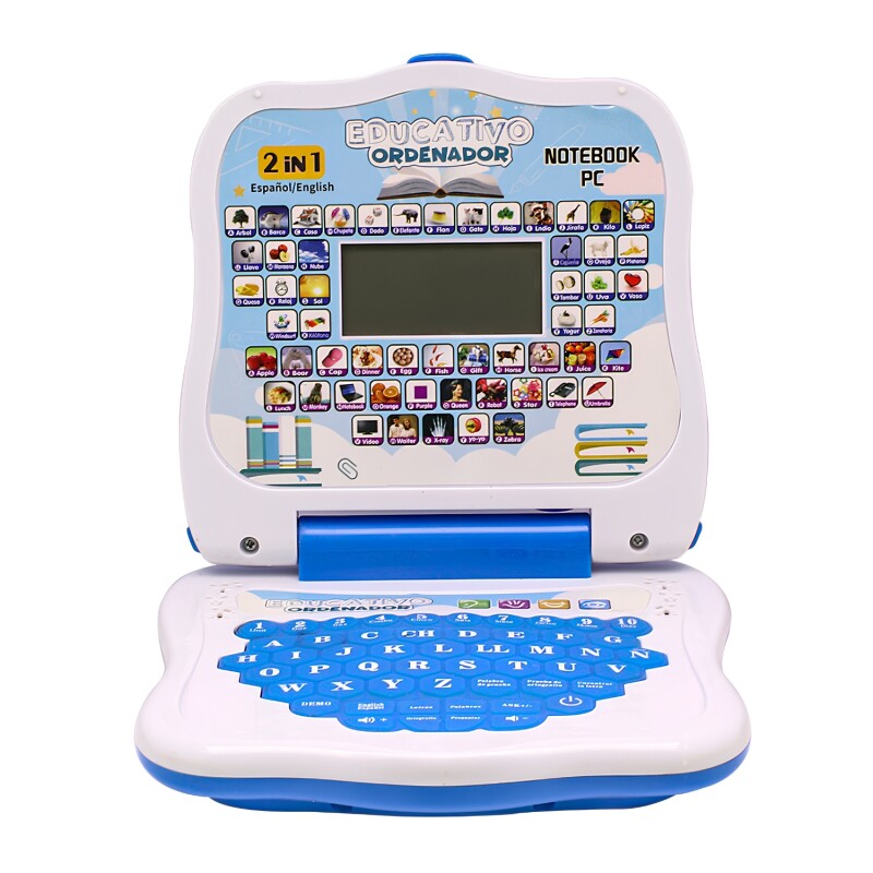 Mini Laptop Infantil Educativa Didactica Azul