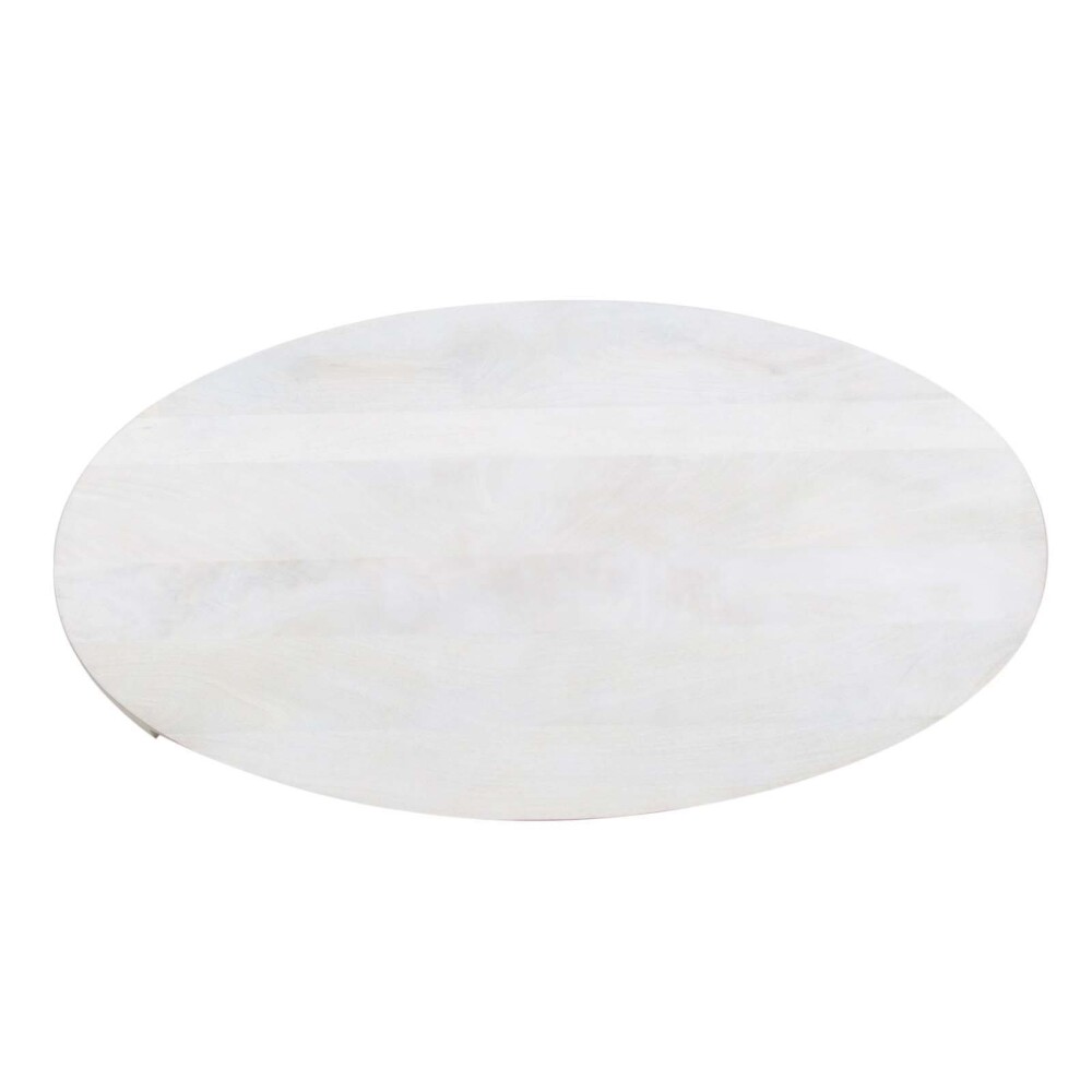 MESA RATONA MADERA BLANCO OVAL