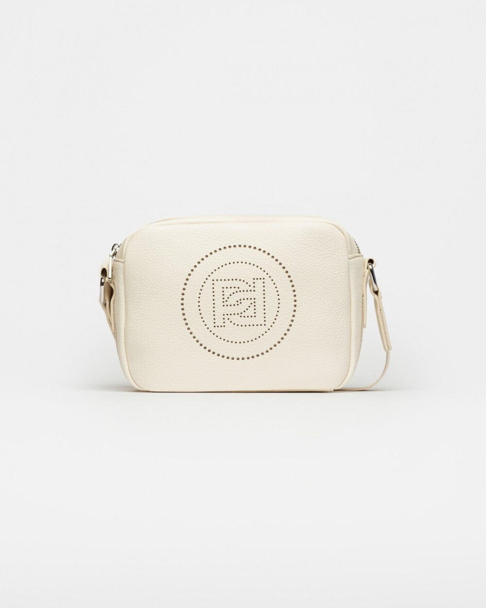 Bandolera Key en efecto cuero graneado Natural