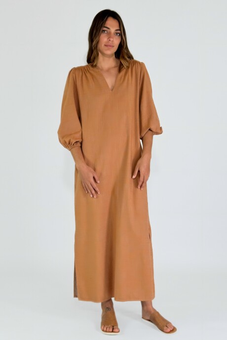 VESTIDO CALIZA Camel