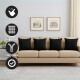 Set x4 funda de almohadones lisa 43 x 43 NEGRO