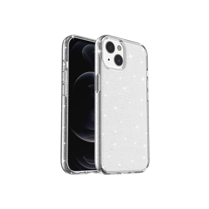 Protector rígido iPhone 13/14 transparente con brillos Protector Rígido Iphone 13/14 Transparente Con Brillos