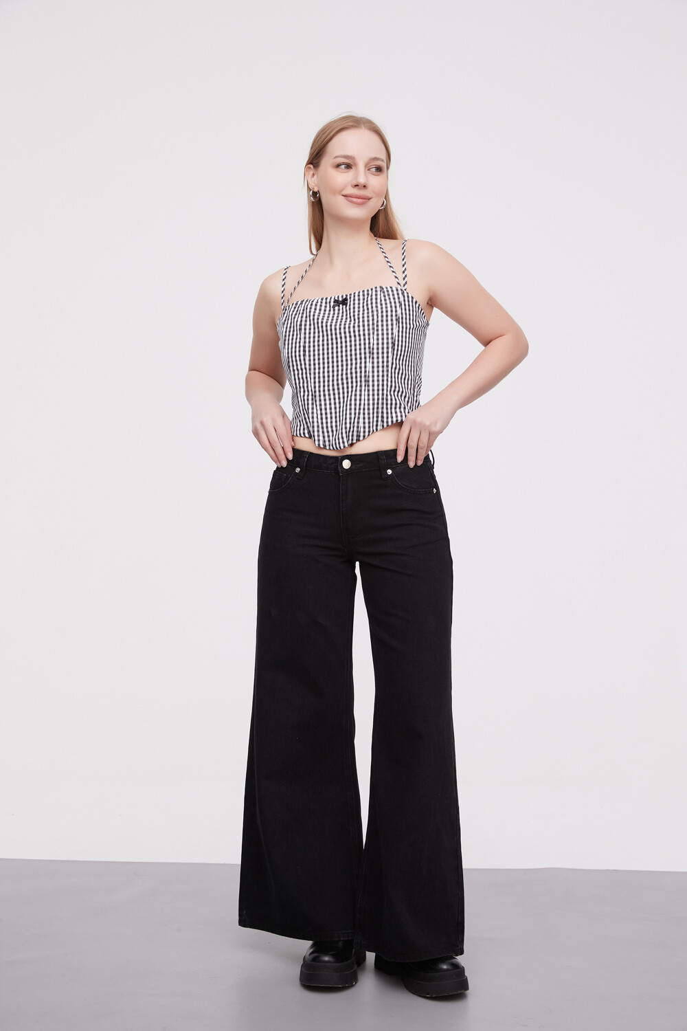 Pantalon Tabia Gris Oscuro