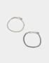 Pulseras Flexibles Sets Prom Sets De Pulseras Con Strass - Plateado