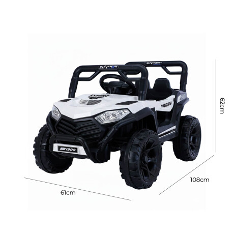 Auto Cuatriciclo A Bateria Arenero Luz Y Sonido Blanco