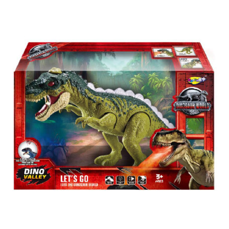 Dinosaurio T-Rex Juguete con Movimiento Sonidos Luz y Fuego Verde