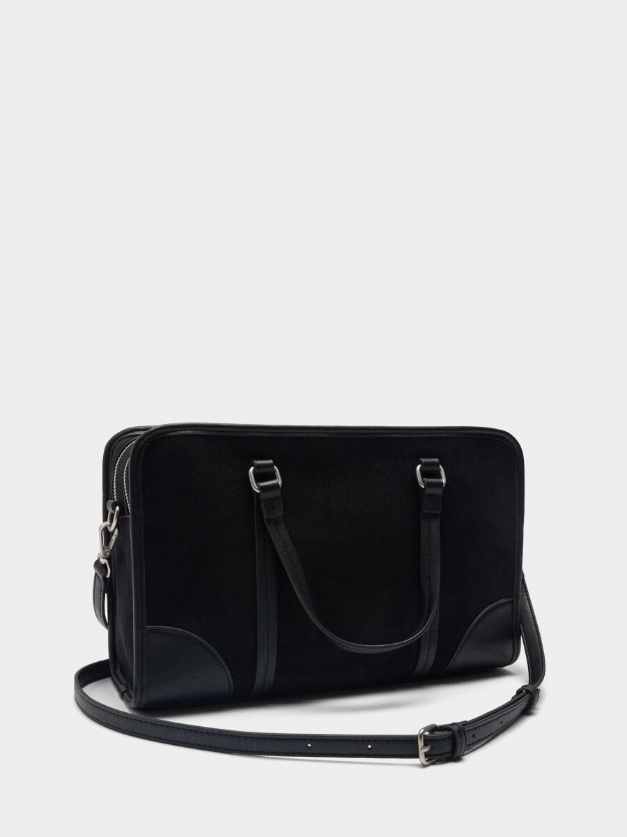 Bolso Tote Con Efecto Piel Y Asa Para El Hombro negro