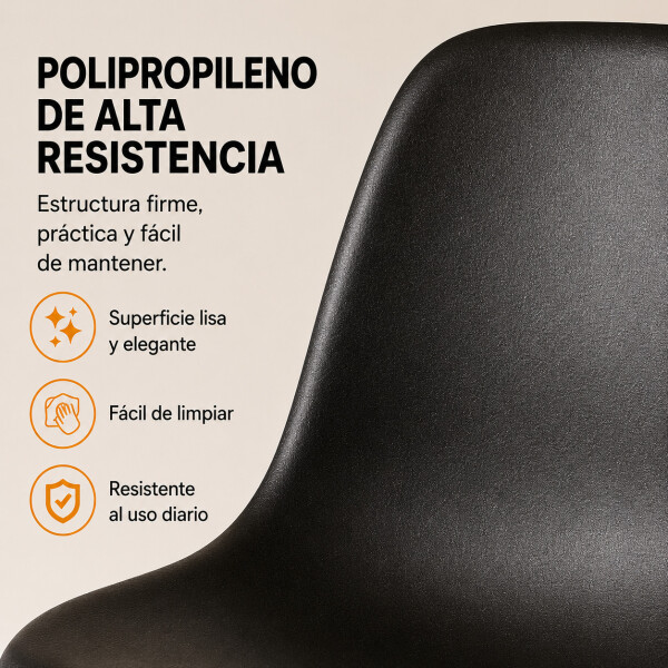 Silla ComboHome Eames Reforzada Pack X4 Negro 1