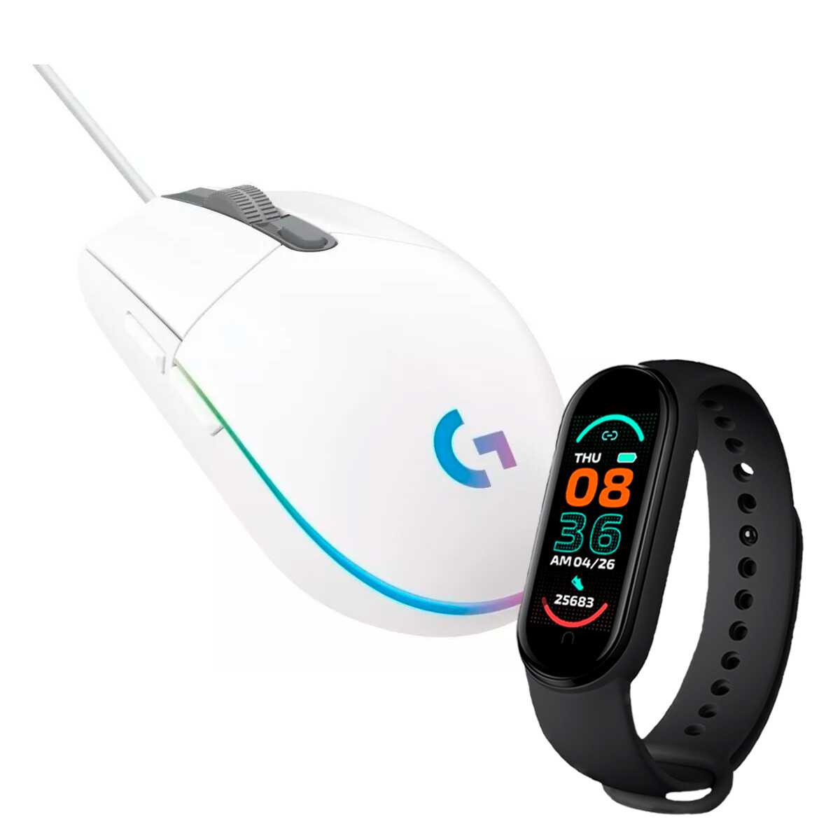Mouse Gamer Logitech G G Series Lightsync G203 + Smartwatch 
