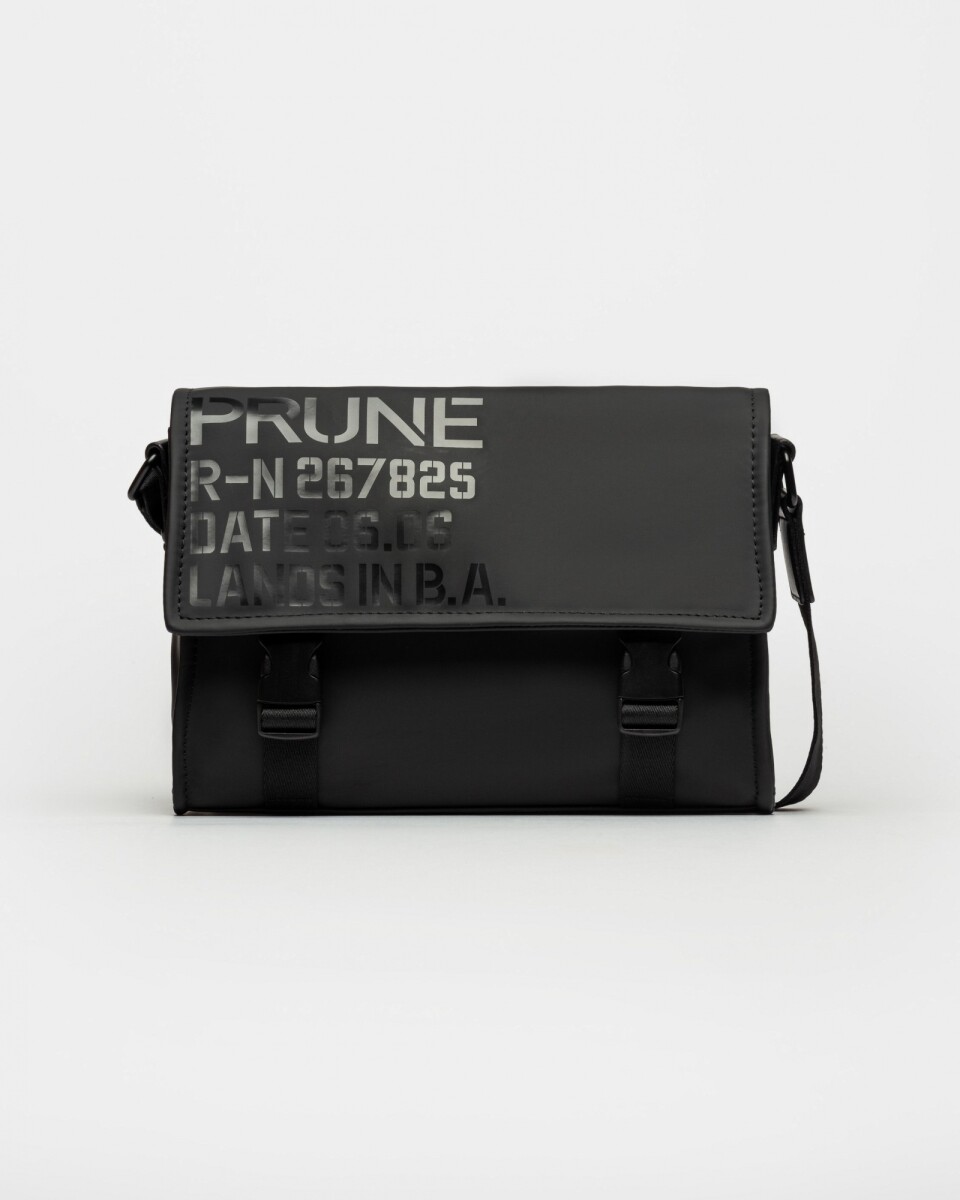 Bandolera Daily en efecto cuero rubber - Negro 