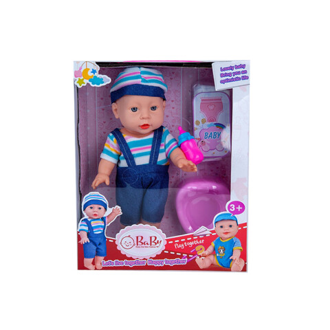 Outlet Bebe c/ pelela, mema y pañal en caja 26*10*32cm Outlet Bebe C/ Pelela, Mema Y Pañal En Caja 26*10*32cm