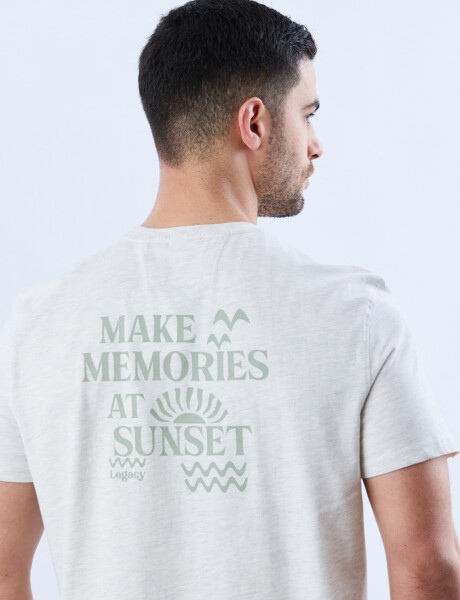 REMERA ESTAMPADA DE ALGODÓN Gris