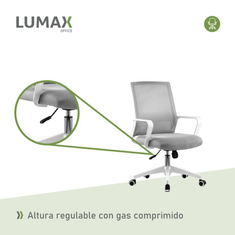 Silla de Escritorio Oficina Lumax Ryan Gris/Blanco
