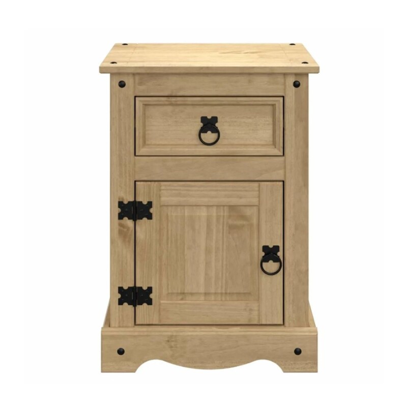 Mesa de luz 1 cajón 1 puerta Corona Madera marrón Mesa de luz 1 cajón 1 puerta Corona Madera marrón