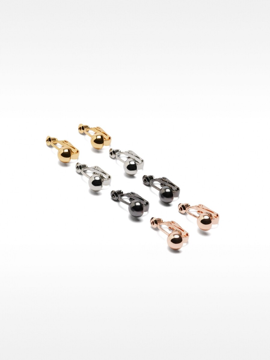 Adaptadores Para Pendientes De Clip - bicolor 