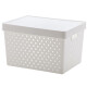 Organizador Quadratta G con tapa BLANCO