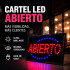 Cartel Luminoso Led Abierto 220 Volt Local Comercial Super Descentrado