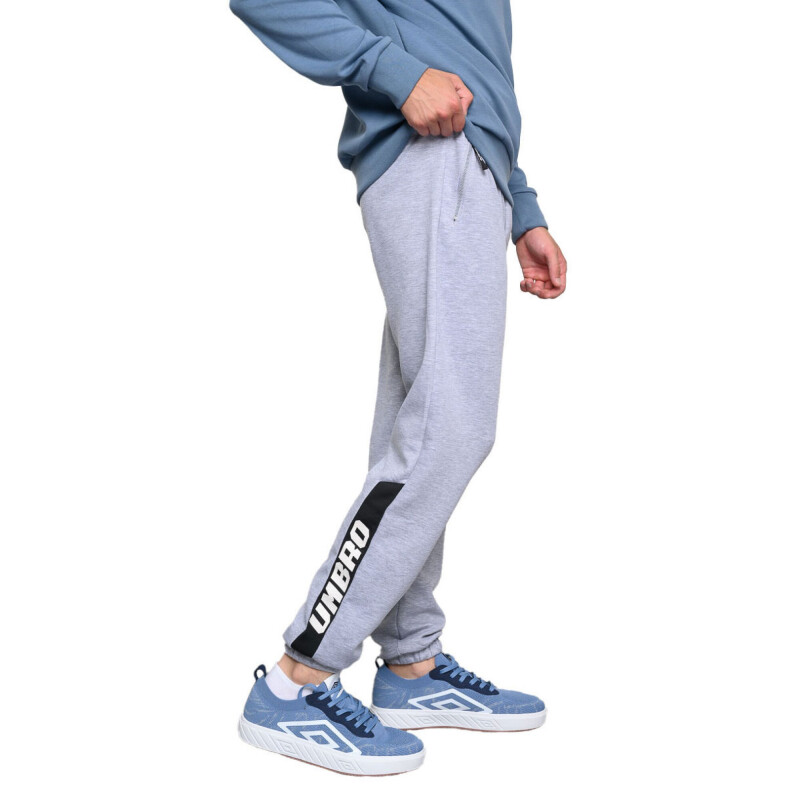 Pantalón de Niño Umbro Gris Melange - Negro