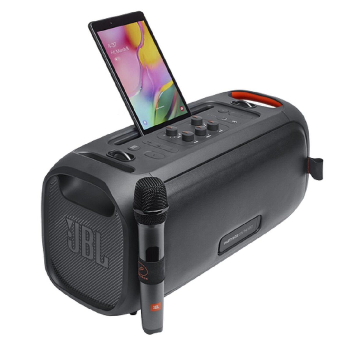 Jbl partybox on the go parlante bt + microfono Negro