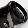 Bandolera Palma En Cuero Charol Arrugado Negro
