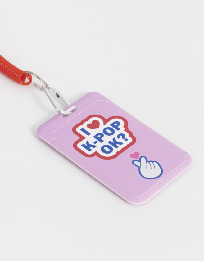 Llavero Llavero Y Charm Portarjeta "k Pop" - Rosa Claro