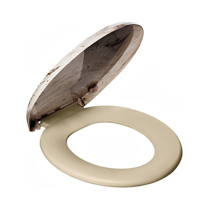 Asiento de inodoro acolchonado Universal Atlas MARMOL BEIGE