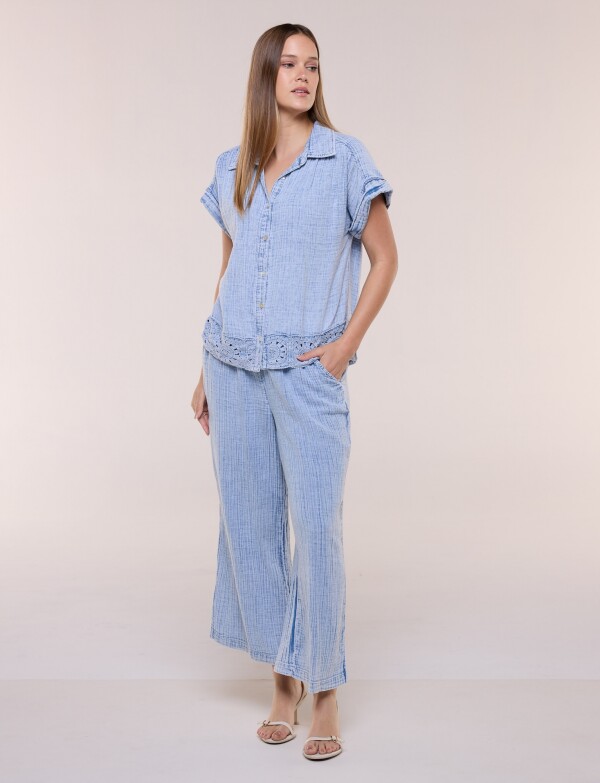 Pantalon Textura Denim JEAN CLARO