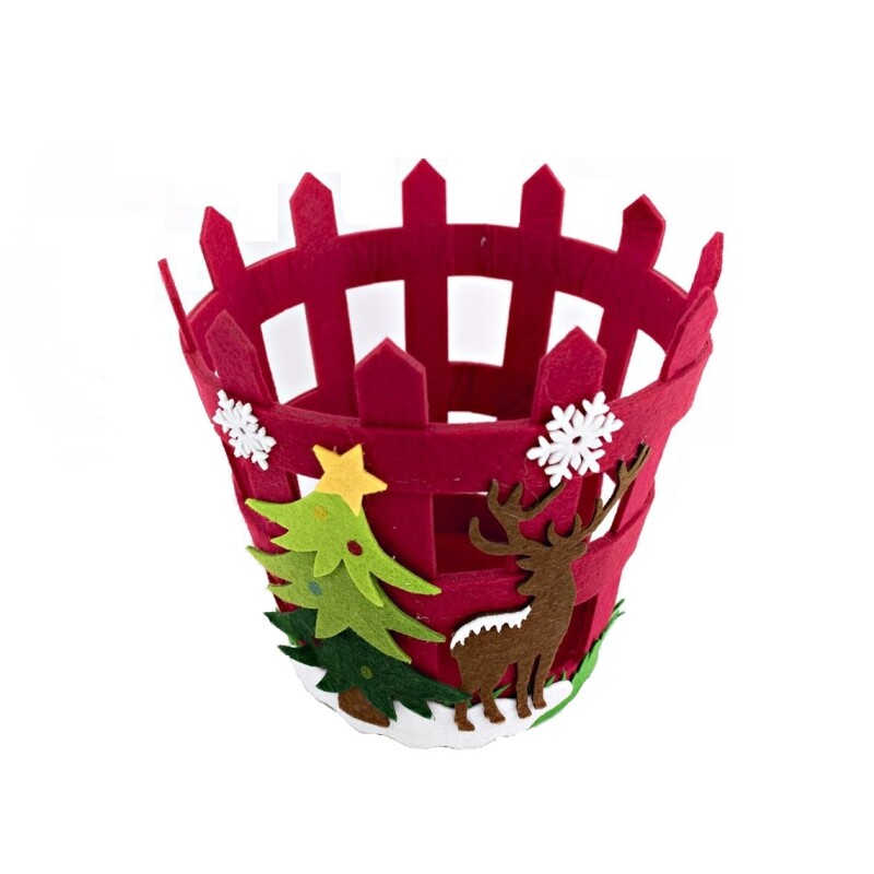 Maceta Decorativa Navideña Roja 22 cm GE MACETERO NAVIDAD 22CM ROJO